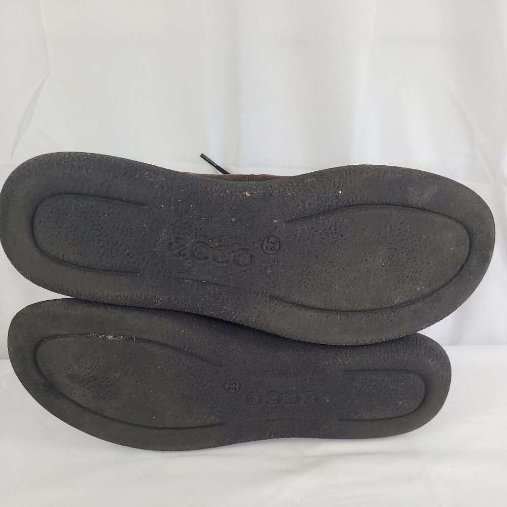 Ecco Women's 39/ 8-8.5 Brown Nubuck Leather Comfort Casual Lace Up Sneaker Shoes - Picture 6 of 14